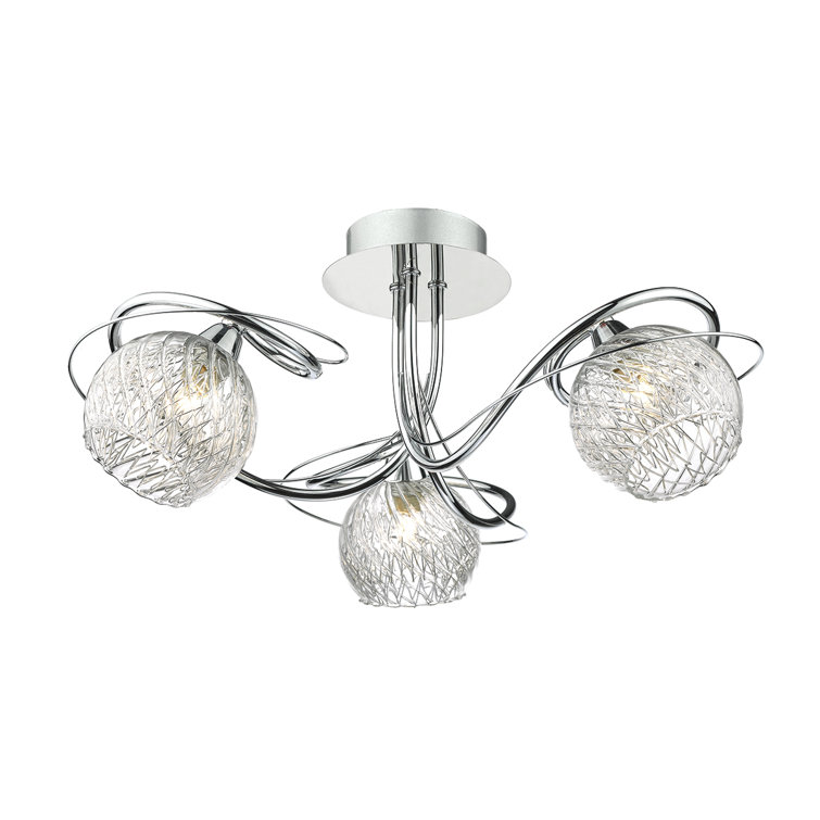 Glass Semi Flush Mount