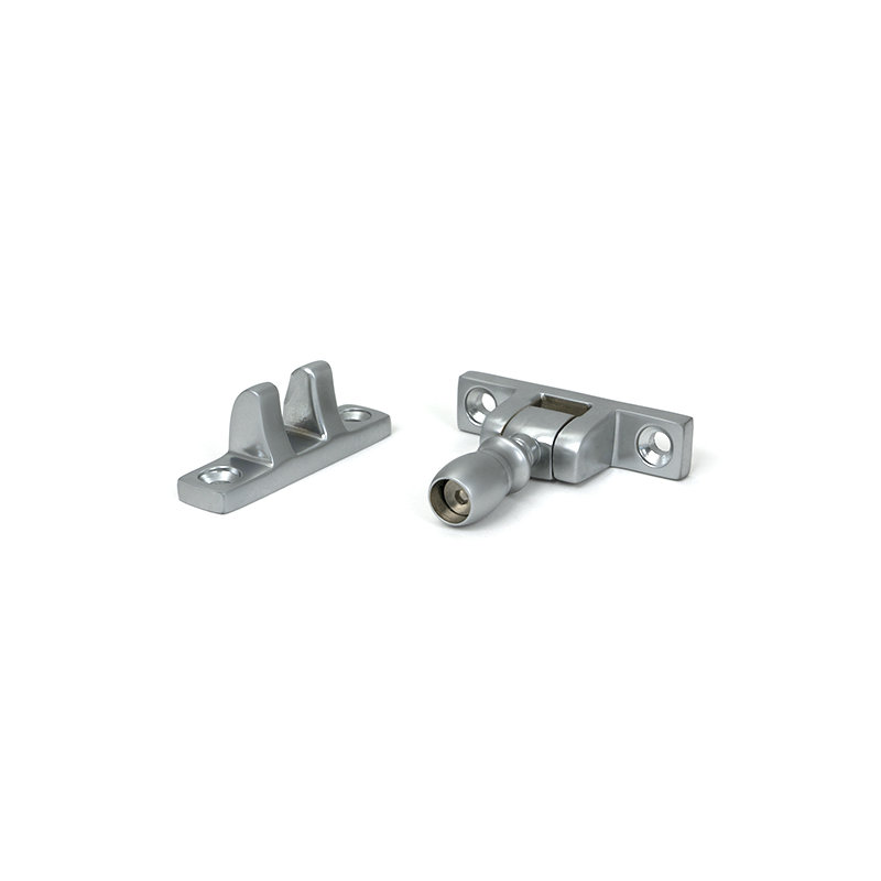 Mushroom Brighton Fastener - Narrow (Square), Satin Chrome