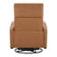 Fauteuil inclinable et oscillant pivotant en cuir véritable de qualité supérieure avec accoudoirs doubles-117798804