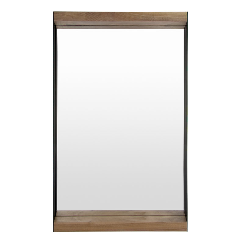 Rectangle Mirror, 78" x 25", Walnut