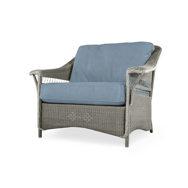 Nantucket Outdoor Lounge Chair, Luna Mist, Pewter