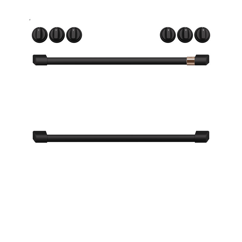 Front Control Gas Range Handle Kit, Flat Black