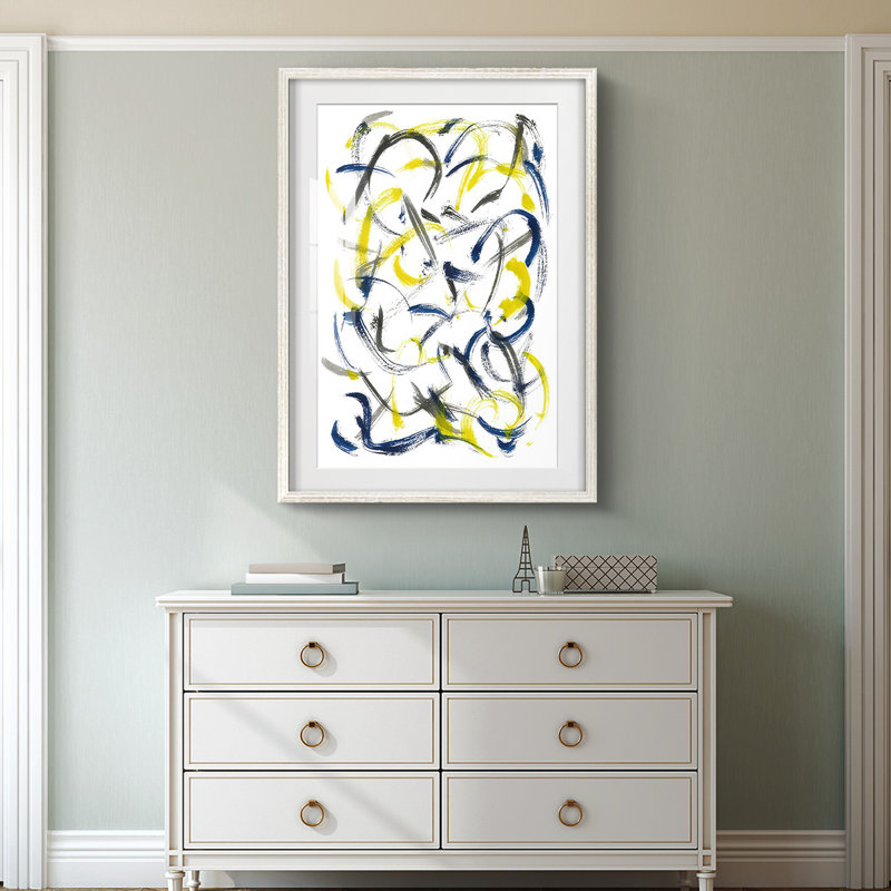 The Appearance of Wind I -Framed Print, 19.5" H x 16.5" W, White