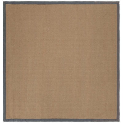 Wroblewski Authentic Hand-Woven Handmade Jute & Sisal Brown & Gray Border Area Rug