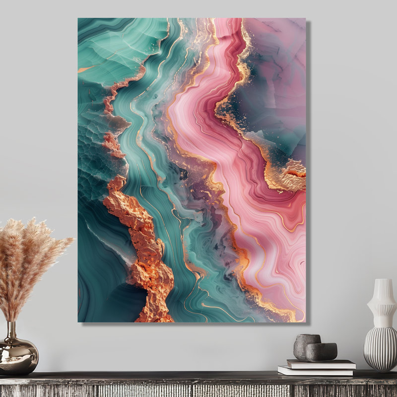 Conaugh - salon de décoration murale en marbre, Sans cadre, métal, H 24 po x l 32 po