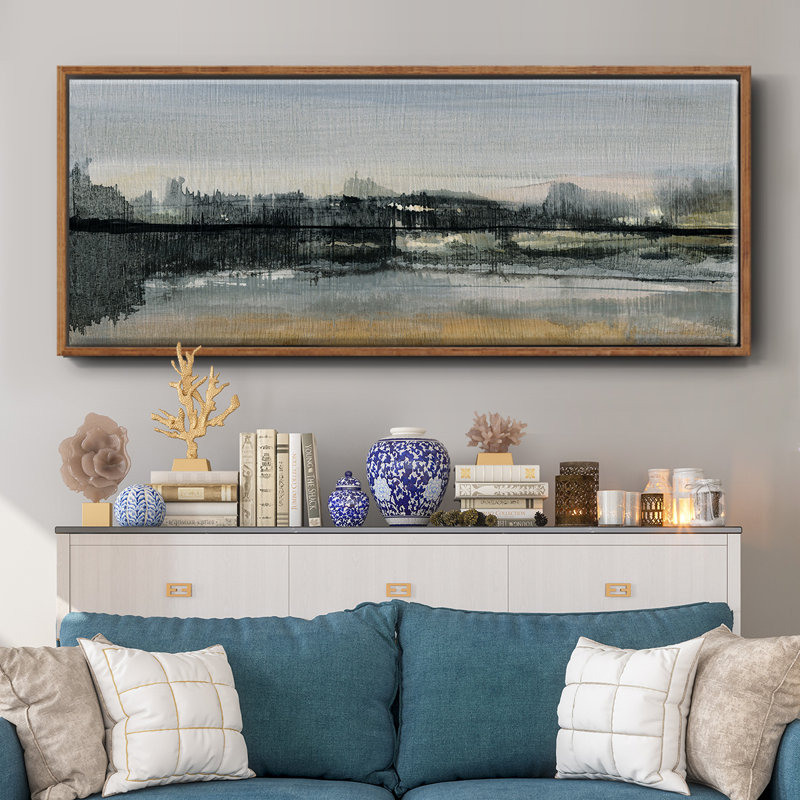 River Cross- Framed Canvas, 20" H x 50" W