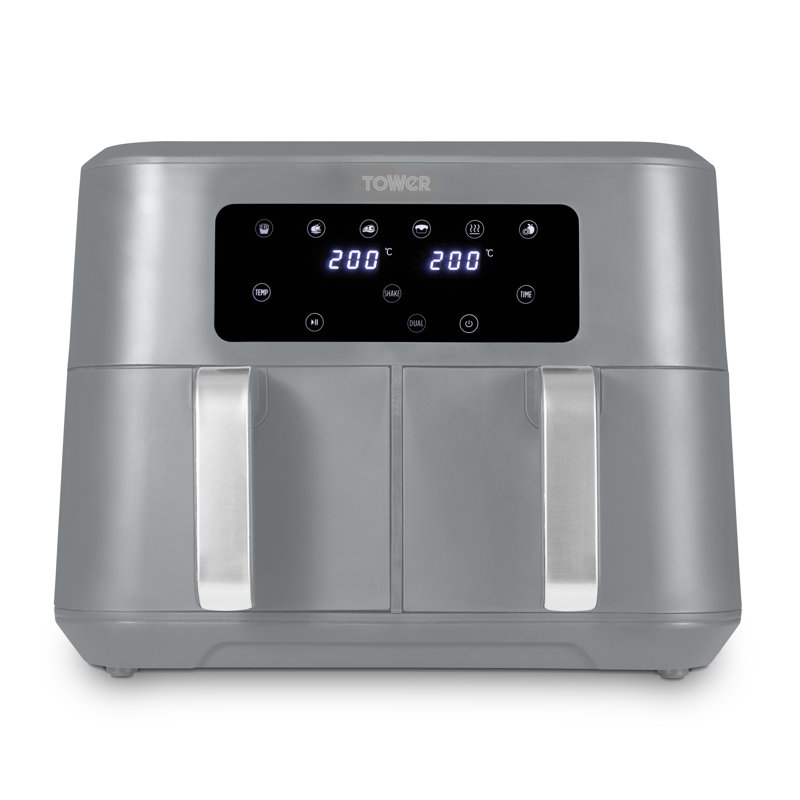 Tower 8.5L Air Fryer, Grey/Chrome