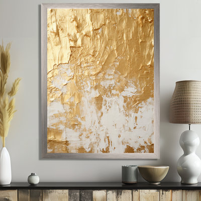 Gentle Abundance Retro Gold Abstract I - Abstract Painting Wall Art