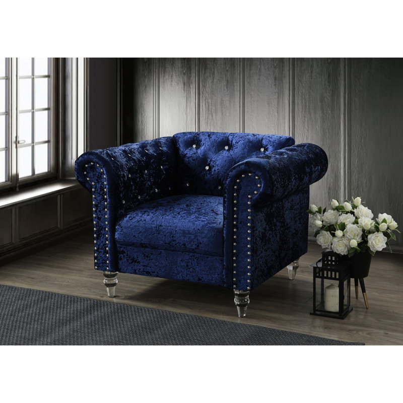 Chaise en velours Anina (chaise incluse seulement)