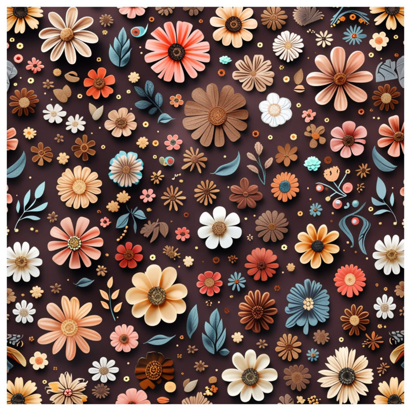 Tapisserie murale florale - Décoration murale à motif, 104 po H x 88 po avec 4 œillets