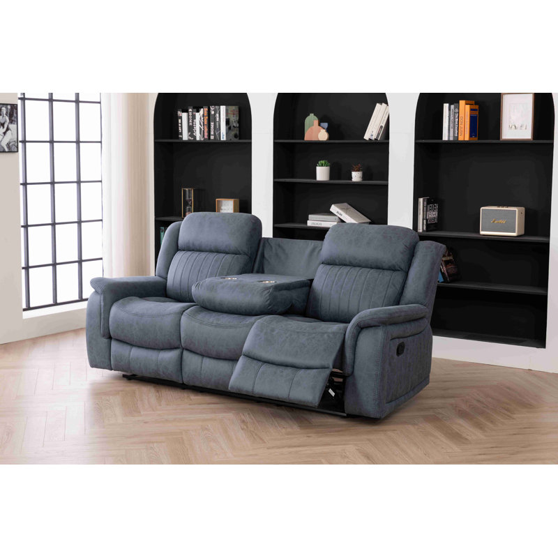 Canapé inclinable en cuir synthétique 87 po