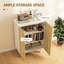 Buffet avec espace de rangement fonctionnel - blanc et naturel