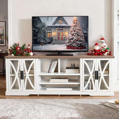 TV Stand for TVs up to 88" with Fireplace Included