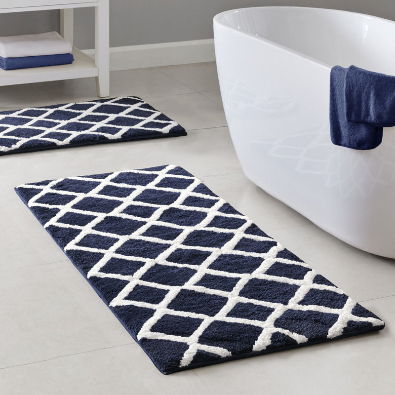 Tapis pour salle de bain Bittman, L 21 po x L 34 po, Gris