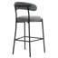 Tabouret de bar 26 po à hauteur de comptoir avec housse en tissu Teddy et îlot de cuisine avec base thermolaquée et repose-pieds