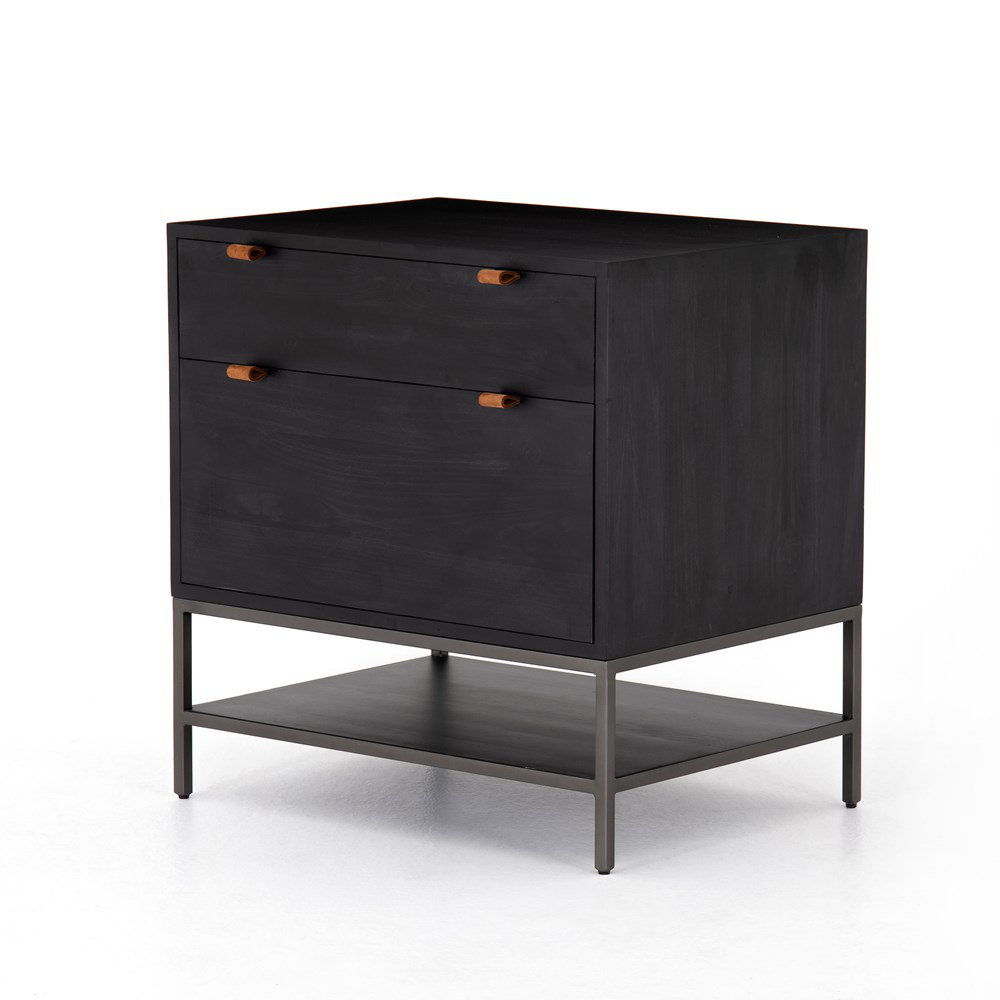Loki 2 - Drawer Vertical File Cabinet, Black Wash Poplar