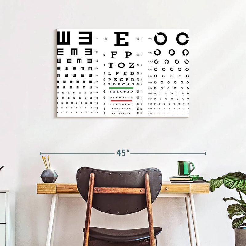 Alcaraz Vision Test Charts, 24" H x 36" W