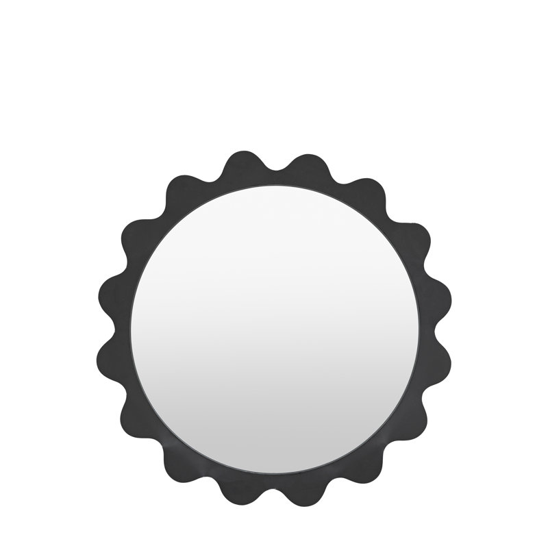 Armilla Round Mirror, Charcoal