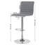 Montalto Swivel Upholstered Adjustable Height Counter Stool with Metal Frame