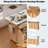 Fluted Kitchen Island With Drop Leaf, Power Outlet, Adjustable Shelves, 2 Doors And 2 Drawers-1297693737