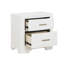 Élégante table de chevet avec deux tiroirs de rangement, meubles de chambre à coucher de style transitionnel, 1 pièce-720336109
