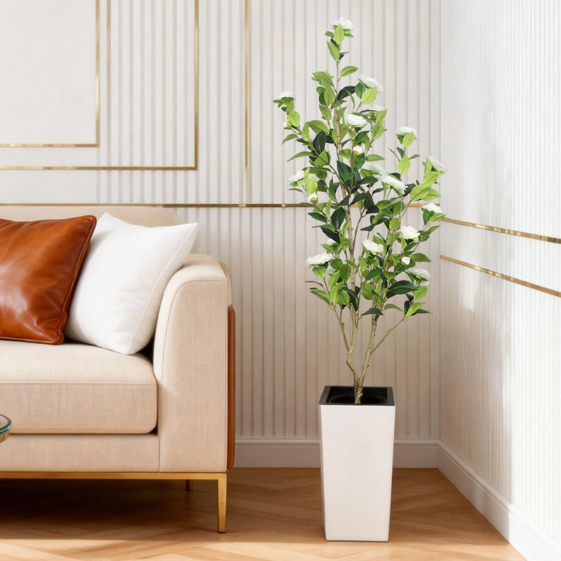 Faux Plant, White 120CM
