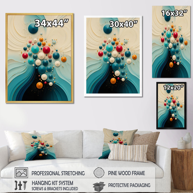 Contemplating Divinity Circular Harmony - impression, Cadre simple gris, H 40 po x l 30 po