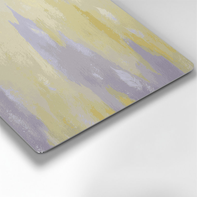 Abstrait couleur champ 22, art mural en métal beige, H 16 po x l 16 po