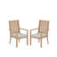 Ensemble de 2 chaises de patio en aluminium toutes saisons avec finition kaki clair