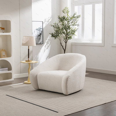 Lessley Modern Upholstered Accent Chair, 360° Swivel