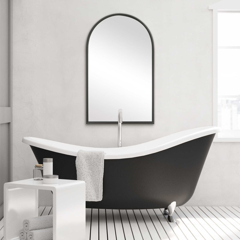 Tracie Wall Mirror, Matte Black