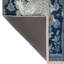 Tapis décoratif gris à motif tissé tigré et fleurs de la collection Tokyo