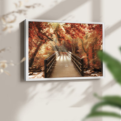 Pont d'automne - reproduction encadrée - réversible