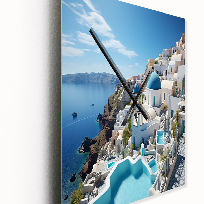Grèce Santorini Dreams I - Architecture horloges murales, Petit