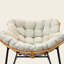 Chaise berçante en rotin beige Larger Larger