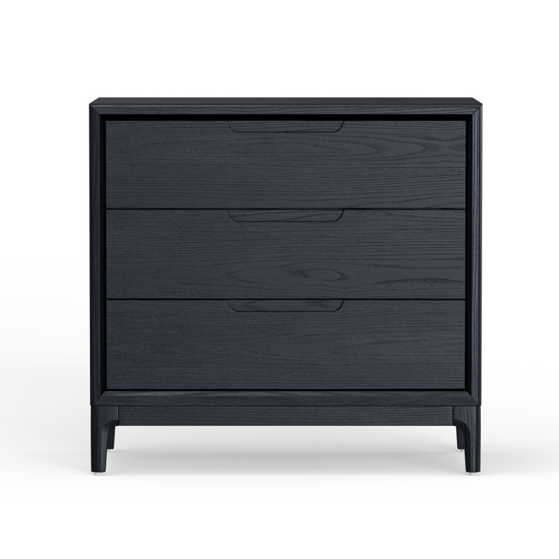Commode 3 tiroirs Rise, Noir, noir, noir, noir