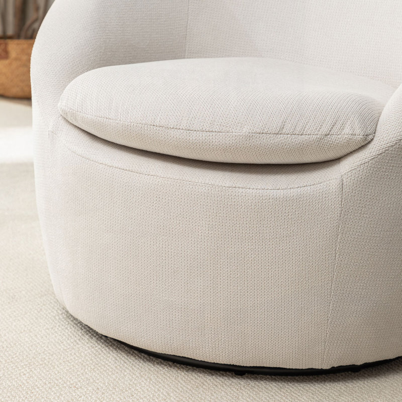 Fauteuil demi-tonneau Modern, Beige