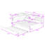 Lit plateforme en bois avec lit gigogne simple, tablettes de rangement et tête de lit-1834513656-1834513650