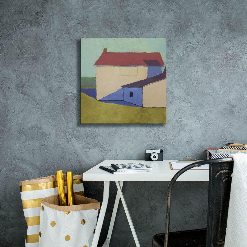 Epic Graffiti 'Primary Barns 7'  by Carol Young Canvas Wall Art, 18" x 18", 18" H x 18" W