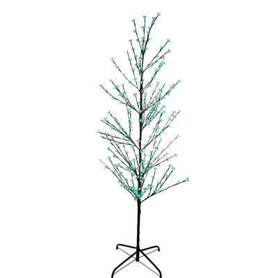 Enchanted Garden 6' Green Artificial Christmas Tree with 280 Single coloured lights