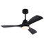 Ventilateur de plafond noir de 42 pouces avec éclairage à DEL intégré, télécommande et moteur à courant continu réversible pour les patios de ferme modernes