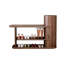 Banc de rangement moderne pour chaussures en bois massif avec cylindre latéral-1248040651