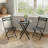 3-Piece Folding Bistro Set – Heavy Duty Outdoor Patio Furniture, No Assembly, Steel Frame for Garden & Balcony-1085175502