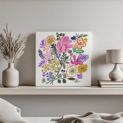 «Colorful Floral Bouquet III» par Karen Fields, reproduction d'art sur toile