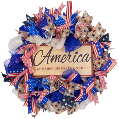 18 " Mixed Greenery Cotton Wreath