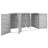 6.79 ft. W x 2.54 ft. D Stainless Steel Horizontal Garbage Shed-73410397