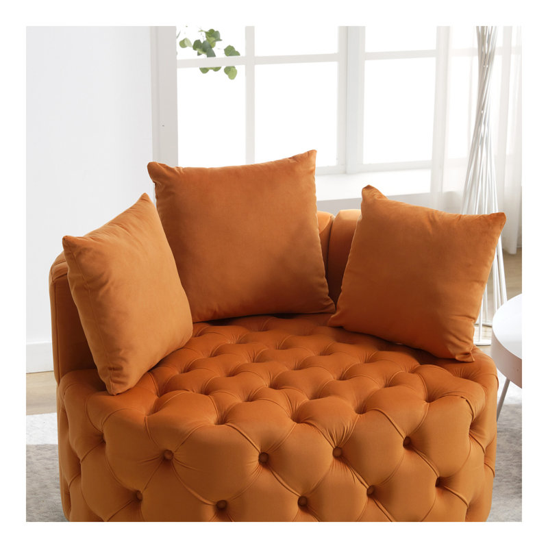 Fauteuil d'appoint 40,6 pouces de largeur de meuble / fauteuil demi-tonneau classique pour salon / fauteuil de loisir moderne