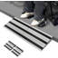 Rampe de seuil modulaire en aluminium pour fauteuil roulant - Rampe anti-dérapante à hauteur réglable de 1 100 lb