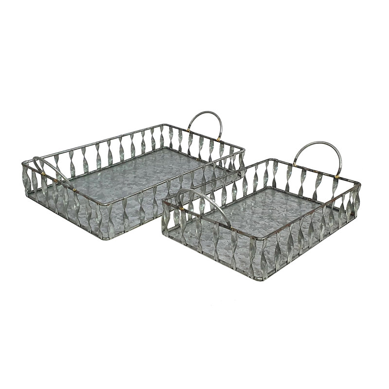 Ensemble de 2 plateaux de service Hidevale