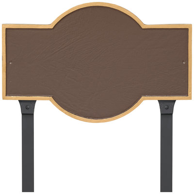 Plaque d'adresse rectangulaire avec piquets Canterbury